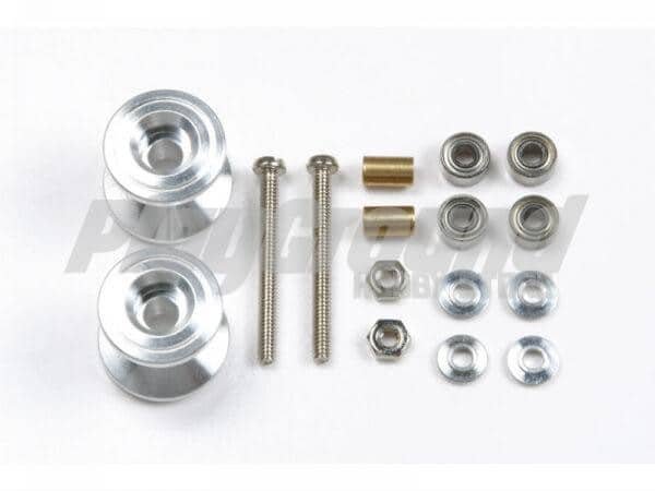15398-600x450-1-1.jpg TAMIYA 15398 1/32 MINI 4WD DOUBLE ALUMINIUM ROLLERS (13-12mm) - Image 1