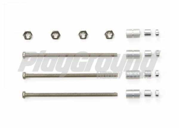 15407-600x431-1-1.jpg TAMIYA 15407 1/32 Mini 4WD STAINLESS STEEL SCREW SET D 40MM - Image 1
