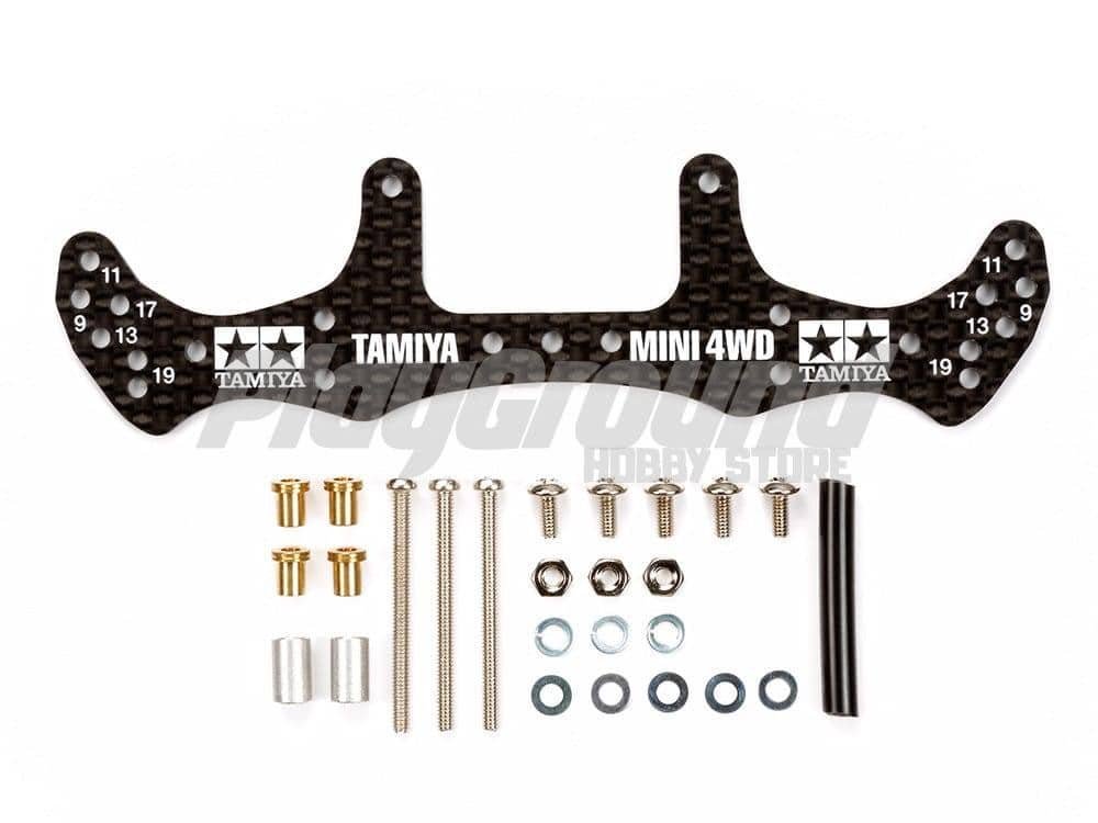 15499_1-1.jpg Tamiya 15499 1/32 Mini 4WD HG Carbon Wide Rear Plate 1.5mm - Image 1