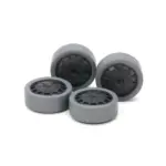 TAMIYA 15545 1/32 MINI 4WD HARD SMALL DIA. LOW-PROFILE TIRES (26mm/GRAY) & CARBON WHEELS (DISH, for SUPER X & XX CHASSIS)