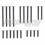 Tamiya 95415 1/32 Mini 4WD Stainless Steel Countersunk Screw Set (10/12/20/25/30mm, Black)