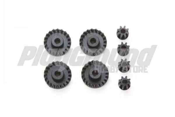 1de7cd9f63a6e492fadaa09f4712e1f2-1-600x400-1-1.jpg TAMIYA 15462 1/32 MINI 4WD CARBON REINFORCED G13 & 8T PINION GEAR SET - Image 1
