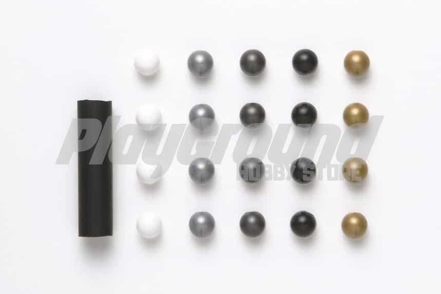 239ddfdb088415b01ab69c5ed3b6c9a3-1.jpg TAMIYA 15385 1/32 MINI 4WD STABILIZER BALL CAP (MONOCHROME) - Image 1