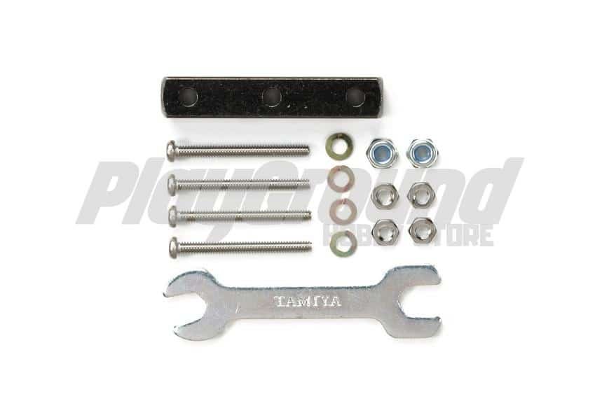 25d62d3ecf381e1eb49de2548cb6c704-1.jpg Tamiya 95343 1/32 Mini 4WD Mass Damper Block (6x6x32mm/Black) - Image 1