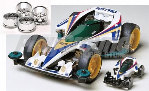 27B953C1-9999-4B02-B41E-1BF0468906D9-1.jpeg Tamiya 94961 Mini 4WD Product Astro-Boomerang w/ Silver Plated Wheels (Super 1 Chassis) - Image 1