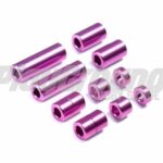 Tamiya 95520 Aluminum Spacer Set (12/6.7/6/3/1.5mm, 2pcs. each) (Purple)