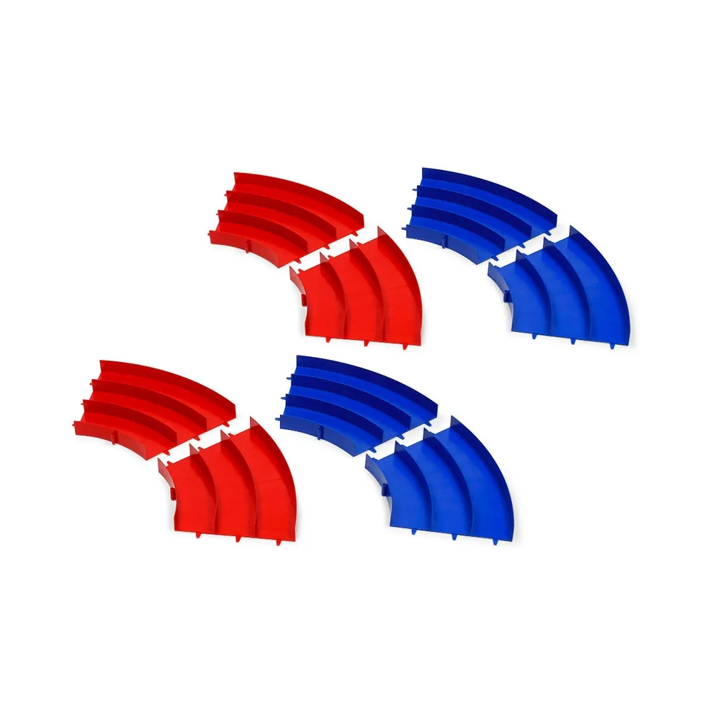 69578_01.webp TAMIYA 69578 1/32 MINI 4WD JAPAN CUP BLUE/RED CIRCUIT CURVE SECTION (4PCS EACH) - Image 1
