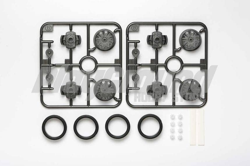 7594EF6F-42B8-4ACC-929F-AC16CE1F1CFC-1.jpeg Tamiya 15443 Low-Profile Tire & 1-Way Wheel Set - Image 1