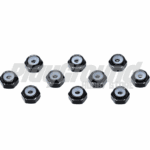 Tamiya 92433 1/32 Mini 4WD 2mm Alu Lock Nuts(Black, 10pcs) TKC25th