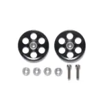TAMIYA 92468 1/32 MINI 4WD HG LIGHTWEIGHT 19MM ALUMINIUM BALL-RACE ROLLERS (RINGLESS/BLACK)