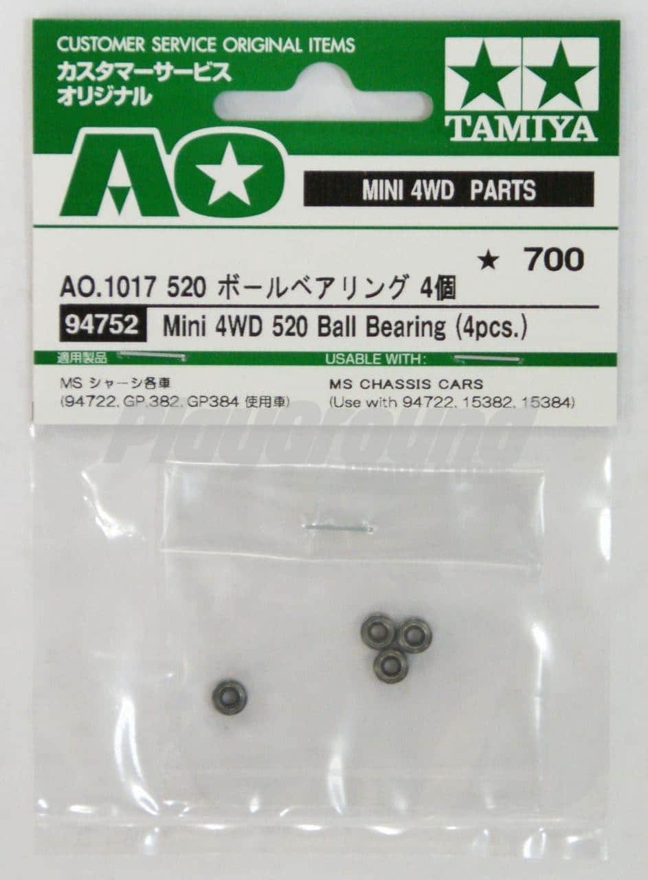 94752-1.jpg Tamiya 94752 AO 1017 Mini 4WD 520 Ball Bearing (4pcs) - Image 1