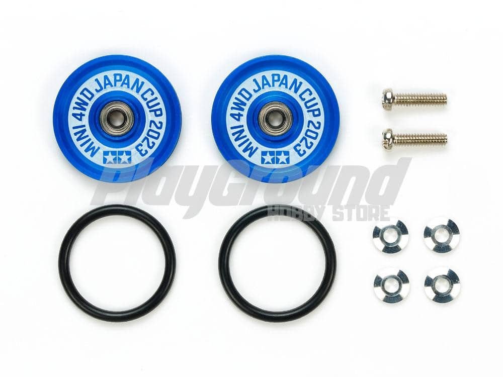 95160-1.jpeg Tamiya 95160 1/32 Mini 4WD 19mm Aluminum Ball-Race Roller Set J-Cup 2023 - Image 1