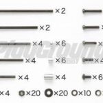 TAMIYA 95233 1/32 MINI 4WD BLACK PLATED SCREW SET