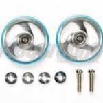 Tamiya 95327 1/32 Mini 4WD Product 19mm Aluminum Rollers w/Plastic Rings (Light Blue)