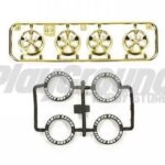 Tamiya 95331 Lo-Pro Tire/Wheel Set Gold Plated (5-Spoke)