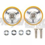 Tamiya 95349 1/32 Mini 4WD JR 17mm Aluminum Rollers – w/Plastic Rings (Orange)