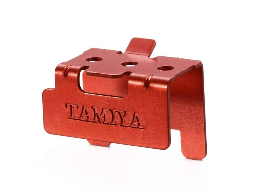 95352_1.jpg Tamiya 95352 1/32 Mini 4WD Aluminum Motor Support (Red) Mini 4WD Station - Image 1