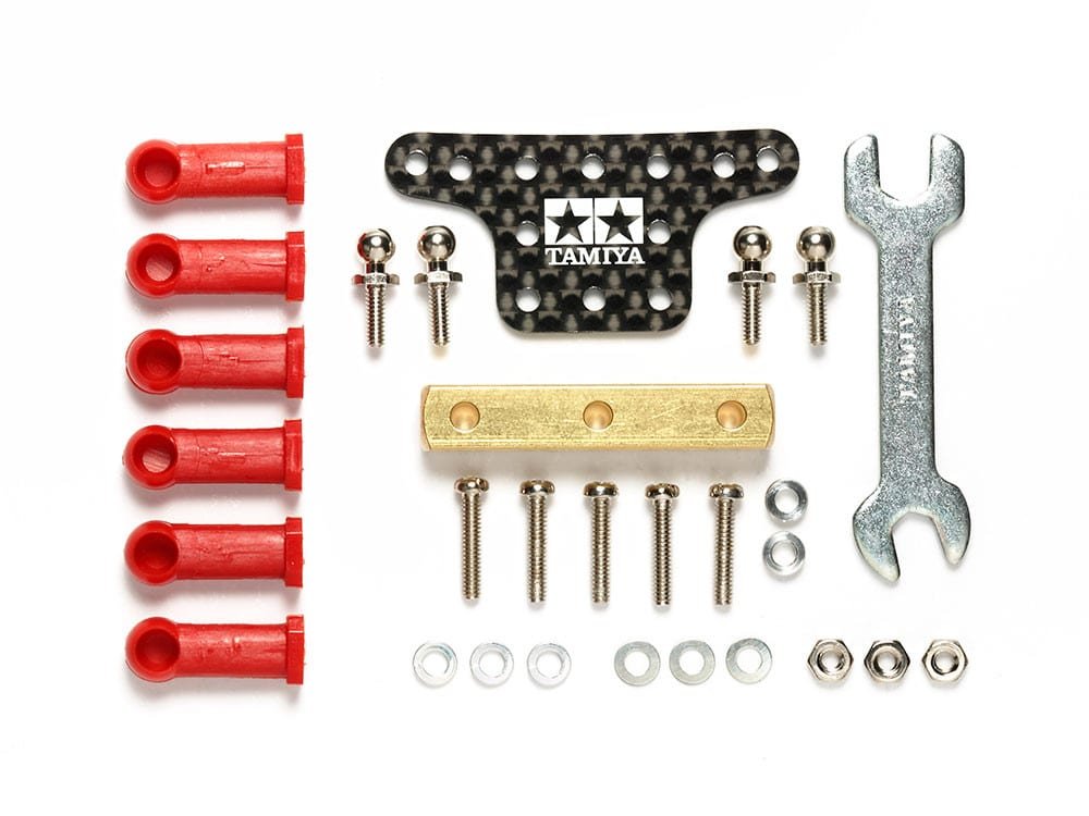 95387.jpeg Tamiya 95387 HG Mass Damper Set w/Ball Connectors (Block Weight/Carbon Plate) - Image 1