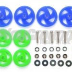 Tamiya 95391 1/32 Mini 4WD Low Friction Roller Set (Blue & Light Green)