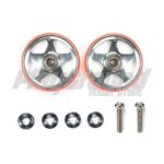 TAMIYA 95396 1/32 MINI 4WD 19MM ALUMINUM ROLLERS (5 SPOKES) W/PLASTIC RINGS (RED)