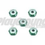 Tamiya 95424 1/32 Mini 4WD 2mm Aluminum Lock Nut (Green, 5pcs.)