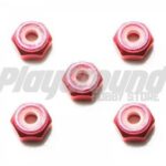 Tamiya 95426 2mm Aluminum Lock Nut (Pink, 5pcs.)