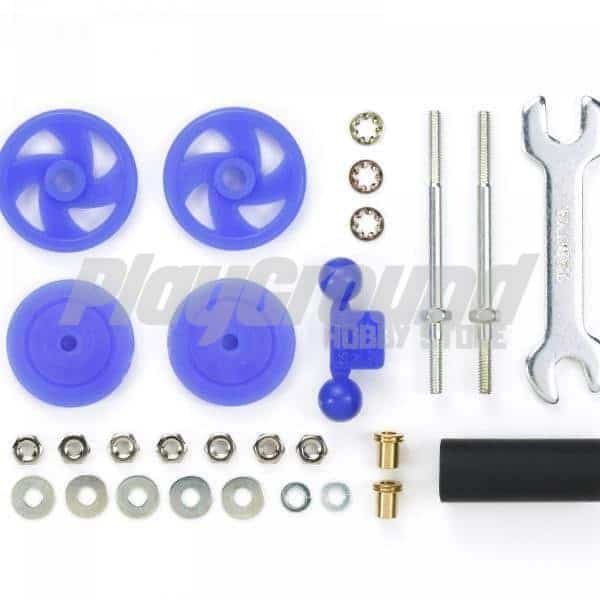 95430-600x600-1-1.jpg Tamiya 95430 1/32 Mini 4WD Large Dia. Stabilizer Head Set (17mm) (Blue) - Image 1