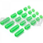 Tamiya 95443 1/32 Mini 4WD Lightweight Plastic Spacer Set (12/6.7/6/3/1.5mm) (Fluorescent Green)