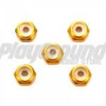 Tamiya 95458 1/32 Mini 4WD 2mm Aluminum Lock Nut (Gold, 5pcs.)
