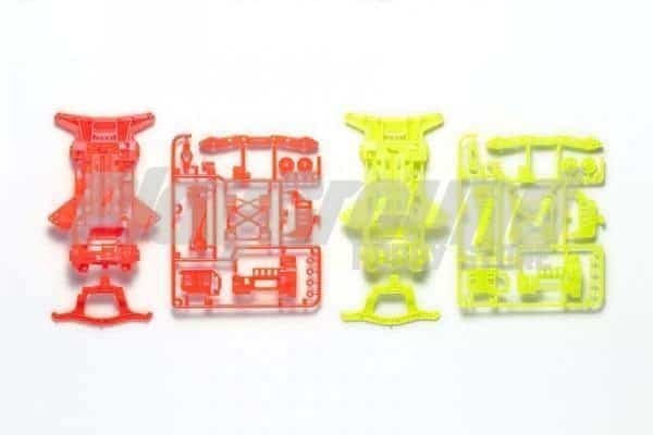 95479-1.jpg Tamiya 95479 1/32 Mini 4WD SuperXX Fl. Chassis Ora/Yel - Image 1