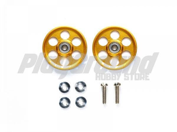 95582_1-600x450-1-1.jpg Tamiya 95582 HG Lightweight 19mm Aluminum Ball-Race Rollers (Ringless/Gold) - Image 1
