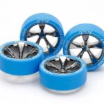 TAMIYA 95654 1/32 LP SMALL DIA TIRES/WHEELS 5-Spoke/Blk Plated Asia Challenge