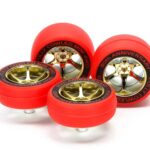 TAMIYA 95665 1/32 FULLY COWLED 30TH ANNIV. RED SLICK TIRES & GOLD COLOR PLATED WHEELS