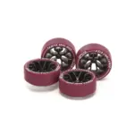 [PRE ORDER EARLY MAY] TAMIYA 95708 1/32 MINI 4WD SMALL DIAMETER, LOW-FRICTION TIRES AND CARBON Y-SPOKE WHEELS – ASIA CHALLENGE 2026