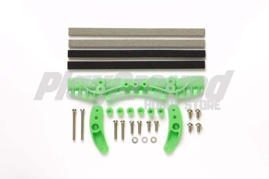 A7EF7B15-6CC2-4CF4-B95B-A44127C5FFF0-1.jpeg Tamiya 95053 1/32 Mini 4WD Brake Set (for AR Chassis / Fluorescent Green) - Image 1