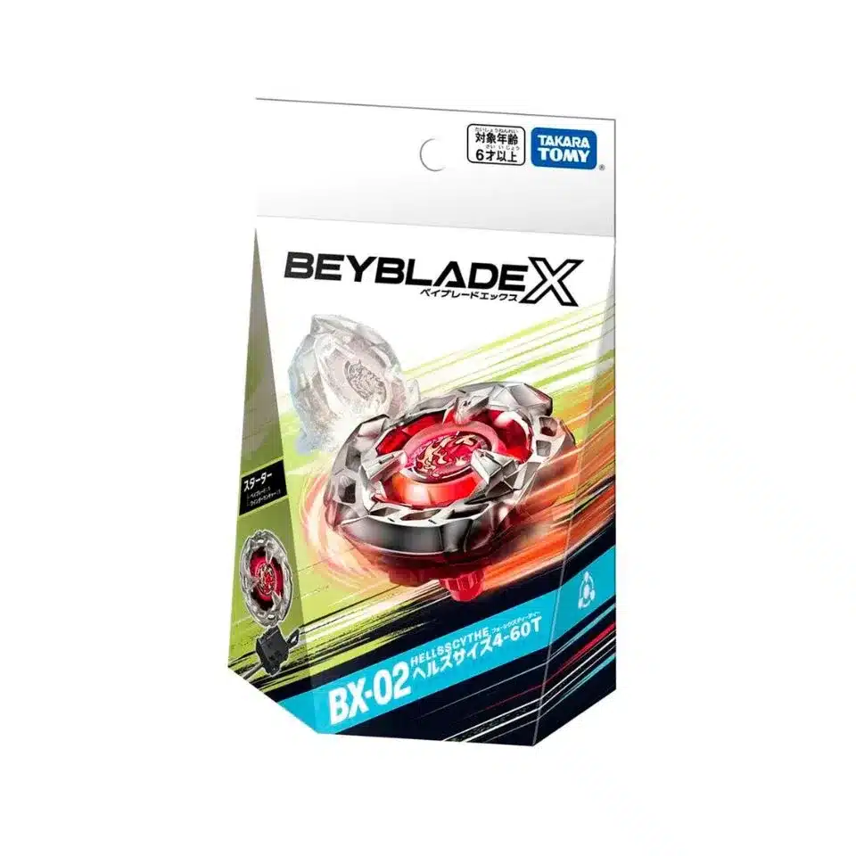 BX02.webp Beyblade X - BX-02 Hells Scythe 4-60T Starter Set - Image 1