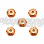 Tamiya 95556 1/32 Mini 4WD 2mm Aluminum Lock Nut (Orange, 5pcs.)