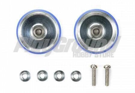 TA_15426-1-1.jpg TAMIYA 15426 1/32 MINI 4WD 19mm ALUMINUM ROLLERS w/PLASTIC RINGS (DISH TYPE) - Image 1