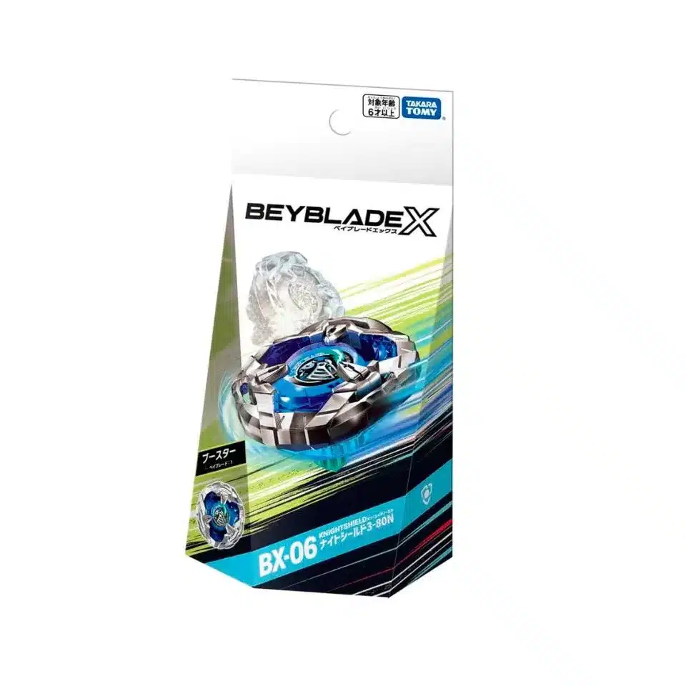 bx06a.webp Beyblade X - BX-06 Knight Shield 3-80N Booster - Image 1
