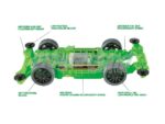 Tamiya 95485 Mini 4WD Festa Jaune L Green Special (Polycarbonate Body) (MS Chassis) - Image 2
