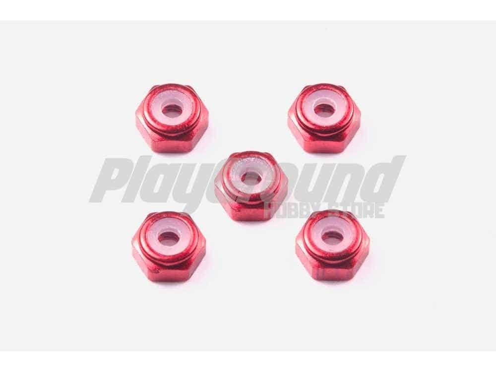 fc749cf14966fdac5e759855803f958e-1.jpg TAMIYA 15493 1/32 MINI 4WD 2MM ALUMINUM LOCK NUT RED - Image 1
