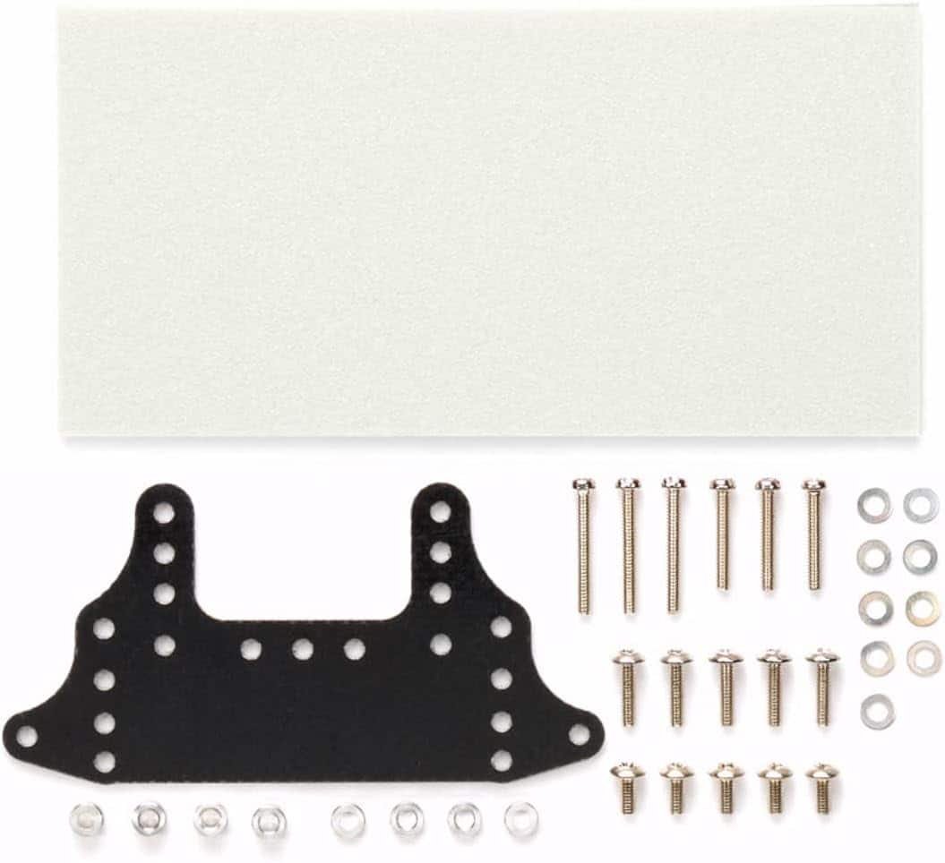 gp518_01.jpg TAMIYA 15518 1/32 MINI 4WD FRP REAR BRAKE STAY SET (WHITE) - Image 1