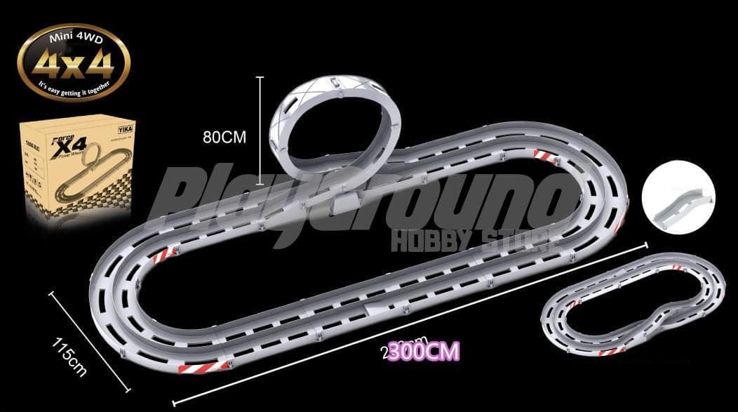mini4track2lane-1.jpg Mini 4WD 2 Lane Circuit (Grey) - Image 1