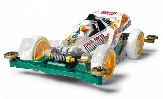 tamiya-18087-1.jpg TAMIYA 18087 1/32 MINI 4WD HAWK RACER (SUPER II CHASSIS) - Image 1